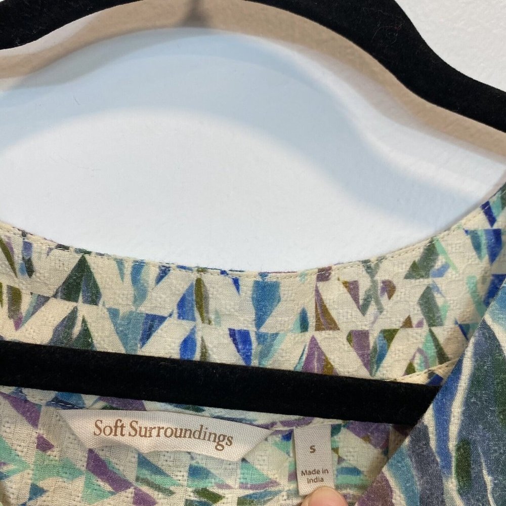 Soft Surroundings Multicolor Wave Pattern Long Sl… - image 4